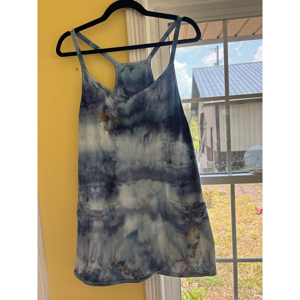 FP Movement Free People Tie Dye Active Dress Blue Purple Racerback Pockets Large